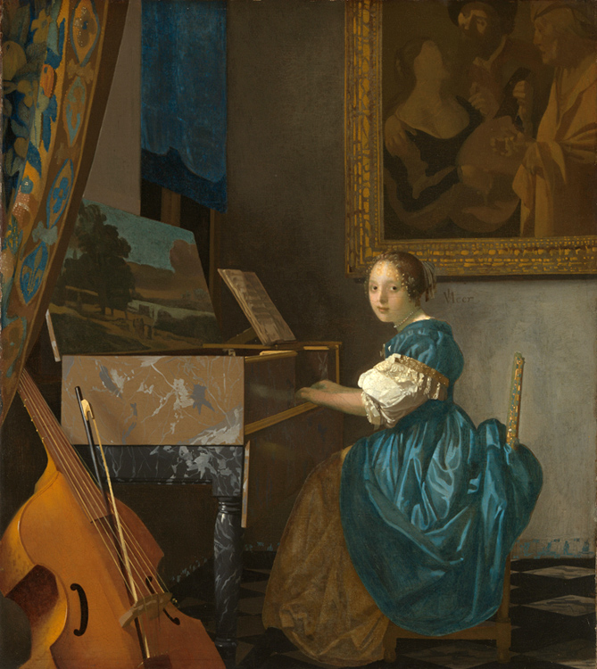 Young Woman Seated at a Virginal (mk08)